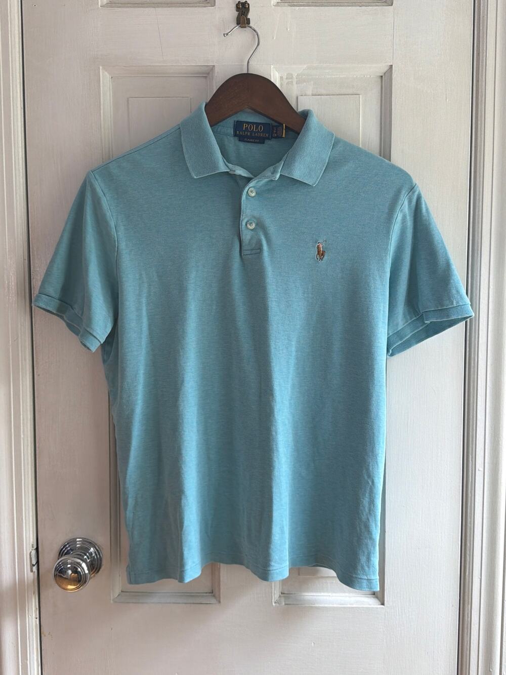 Polo Ralph Lauren Teal Polo Shirt Women's Brown Pony